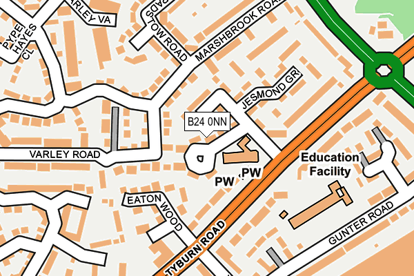 B24 0NN map - OS OpenMap – Local (Ordnance Survey) B24 0NN map - OS OpenMap – Local (Ordnance Survey)