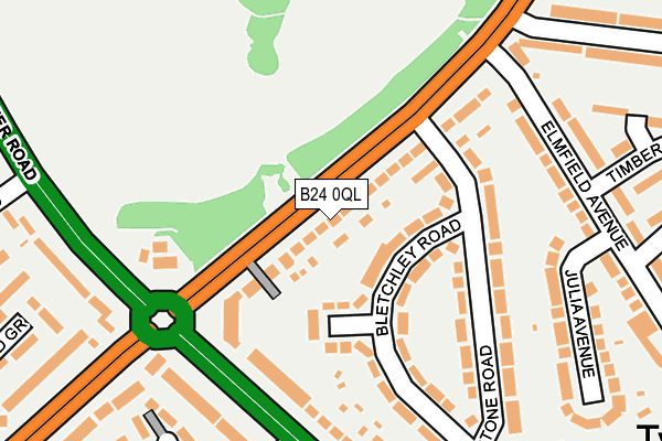B24 0QL map - OS OpenMap – Local (Ordnance Survey) B24 0QL map - OS OpenMap – Local (Ordnance Survey)