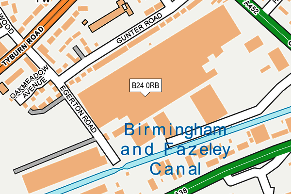 B24 0RB map - OS OpenMap – Local (Ordnance Survey) B24 0RB map - OS OpenMap – Local (Ordnance Survey)