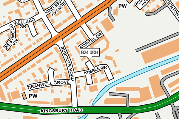 B24 0RH map - OS OpenMap – Local (Ordnance Survey) B24 0RH map - OS OpenMap – Local (Ordnance Survey)