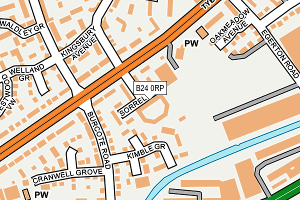B24 0RP map - OS OpenMap – Local (Ordnance Survey) B24 0RP map - OS OpenMap – Local (Ordnance Survey)