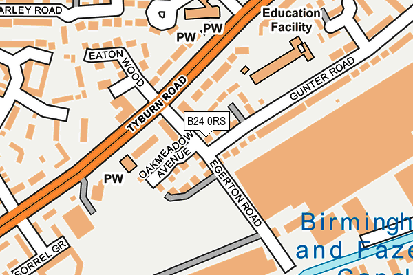B24 0RS map - OS OpenMap – Local (Ordnance Survey) B24 0RS map - OS OpenMap – Local (Ordnance Survey)