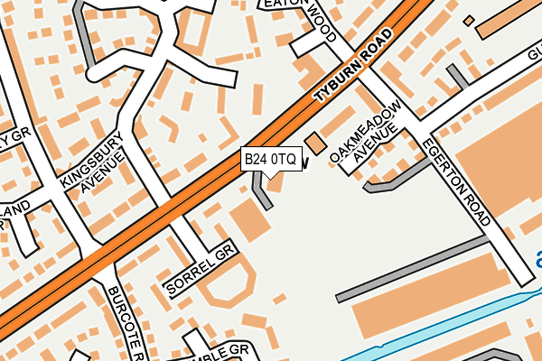 B24 0TQ map - OS OpenMap – Local (Ordnance Survey) B24 0TQ map - OS OpenMap – Local (Ordnance Survey)