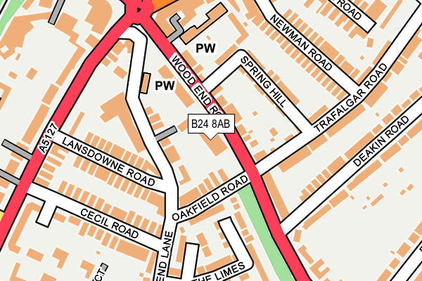 B24 8AB map - OS OpenMap – Local (Ordnance Survey) B24 8AB map - OS OpenMap – Local (Ordnance Survey)
