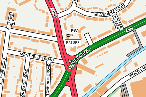 B24 8BZ map - OS OpenMap – Local (Ordnance Survey) B24 8BZ map - OS OpenMap – Local (Ordnance Survey)