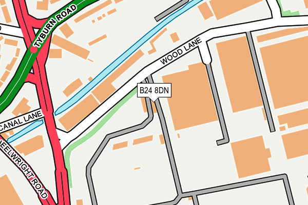 B24 8DN map - OS OpenMap – Local (Ordnance Survey) B24 8DN map - OS OpenMap – Local (Ordnance Survey)
