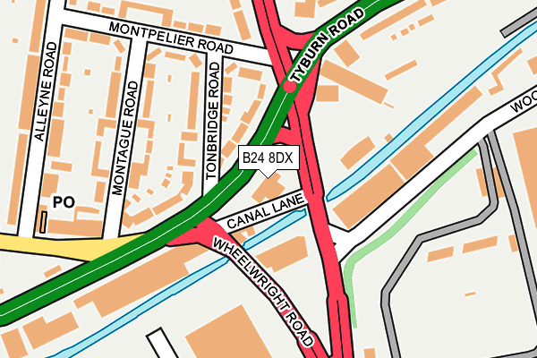 B24 8DX map - OS OpenMap – Local (Ordnance Survey) B24 8DX map - OS OpenMap – Local (Ordnance Survey)