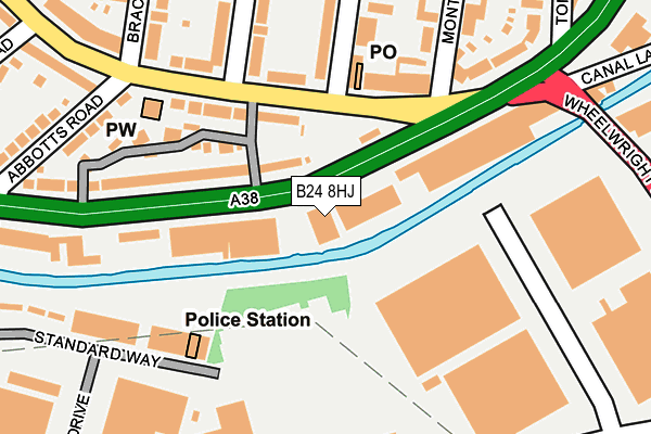 B24 8HJ map - OS OpenMap – Local (Ordnance Survey) B24 8HJ map - OS OpenMap – Local (Ordnance Survey)
