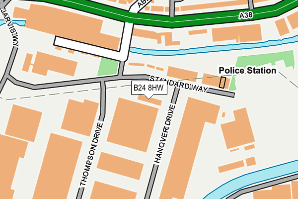 B24 8HW map - OS OpenMap – Local (Ordnance Survey) B24 8HW map - OS OpenMap – Local (Ordnance Survey)