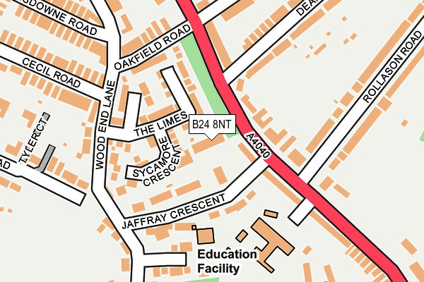 B24 8NT map - OS OpenMap – Local (Ordnance Survey) B24 8NT map - OS OpenMap – Local (Ordnance Survey)