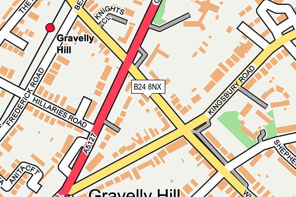 B24 8NX map - OS OpenMap – Local (Ordnance Survey) B24 8NX map - OS OpenMap – Local (Ordnance Survey)