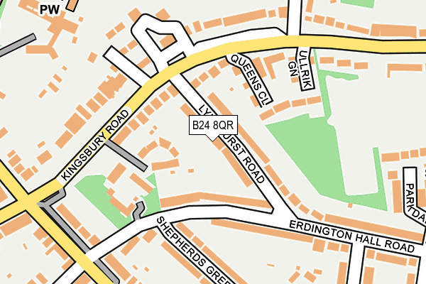 B24 8QR map - OS OpenMap – Local (Ordnance Survey) B24 8QR map - OS OpenMap – Local (Ordnance Survey)