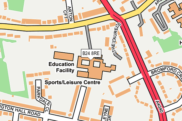 B24 8RE map - OS OpenMap – Local (Ordnance Survey) B24 8RE map - OS OpenMap – Local (Ordnance Survey)