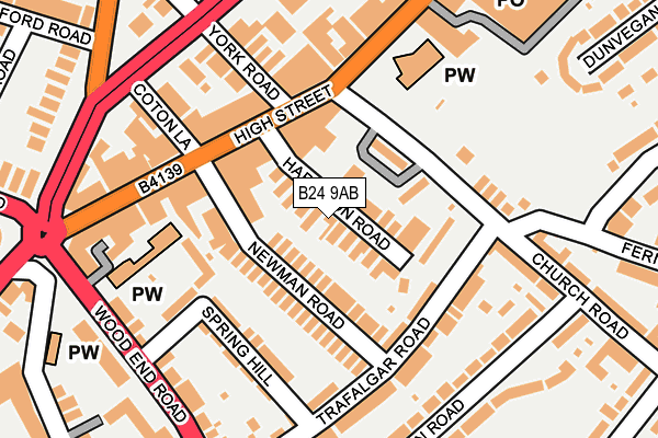 B24 9AB map - OS OpenMap – Local (Ordnance Survey) B24 9AB map - OS OpenMap – Local (Ordnance Survey)