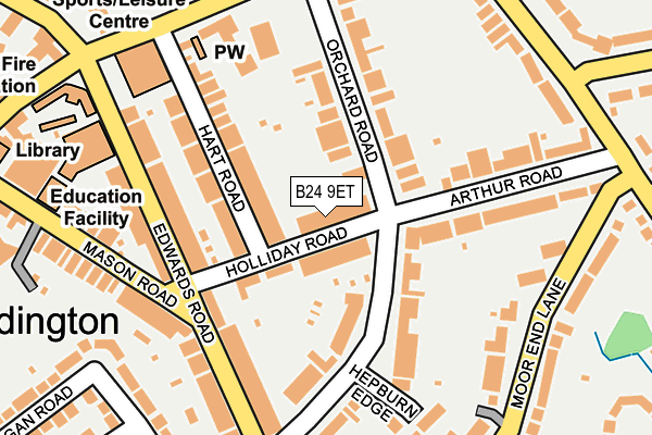 B24 9ET map - OS OpenMap – Local (Ordnance Survey) B24 9ET map - OS OpenMap – Local (Ordnance Survey)