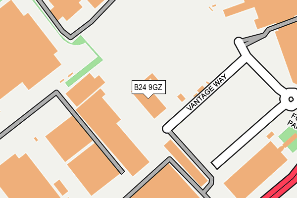 B24 9GZ map - OS OpenMap – Local (Ordnance Survey) B24 9GZ map - OS OpenMap – Local (Ordnance Survey)