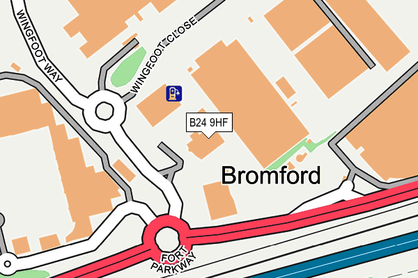 B24 9HF map - OS OpenMap – Local (Ordnance Survey) B24 9HF map - OS OpenMap – Local (Ordnance Survey)