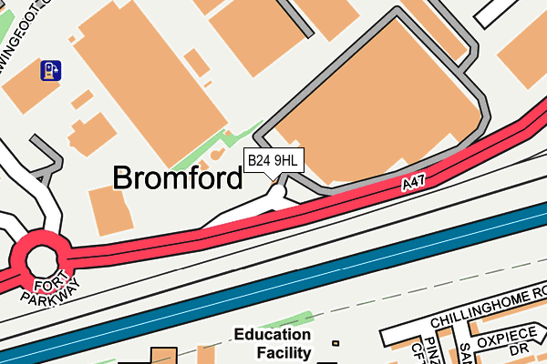 B24 9HL map - OS OpenMap – Local (Ordnance Survey) B24 9HL map - OS OpenMap – Local (Ordnance Survey)