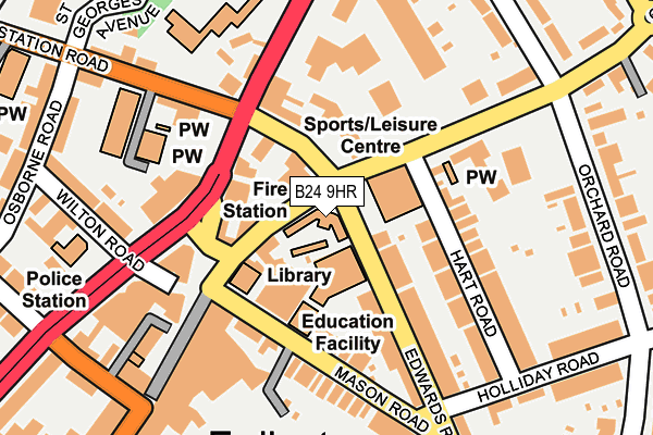 B24 9HR map - OS OpenMap – Local (Ordnance Survey)
