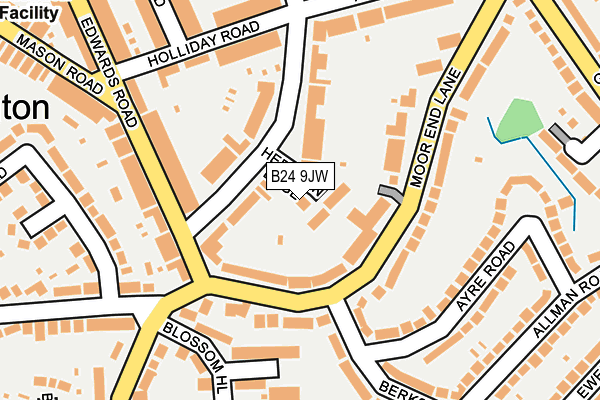 B24 9JW map - OS OpenMap – Local (Ordnance Survey) B24 9JW map - OS OpenMap – Local (Ordnance Survey)