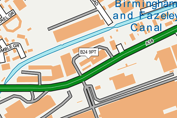 B24 9PT map - OS OpenMap – Local (Ordnance Survey) B24 9PT map - OS OpenMap – Local (Ordnance Survey)