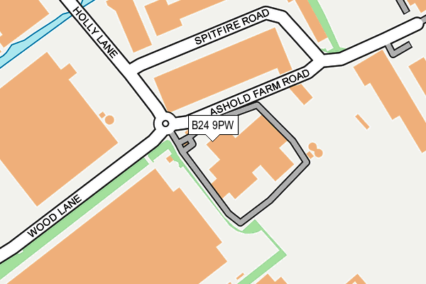 B24 9PW map - OS OpenMap – Local (Ordnance Survey) B24 9PW map - OS OpenMap – Local (Ordnance Survey)