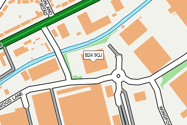 B24 9QJ map - OS OpenMap – Local (Ordnance Survey) B24 9QJ map - OS OpenMap – Local (Ordnance Survey)
