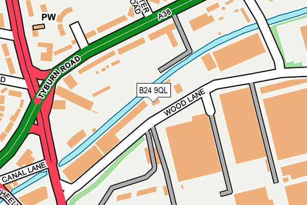 B24 9QL map - OS OpenMap – Local (Ordnance Survey) B24 9QL map - OS OpenMap – Local (Ordnance Survey)