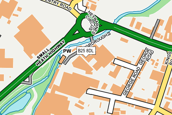 B25 8DL map - OS OpenMap – Local (Ordnance Survey) B25 8DL map - OS OpenMap – Local (Ordnance Survey)