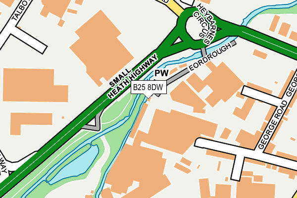 B25 8DW map - OS OpenMap – Local (Ordnance Survey) B25 8DW map - OS OpenMap – Local (Ordnance Survey)