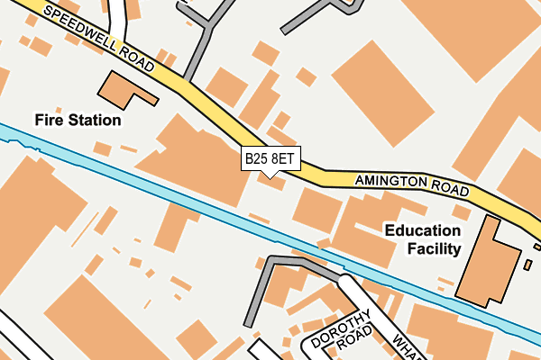 B25 8ET map - OS OpenMap – Local (Ordnance Survey) B25 8ET map - OS OpenMap – Local (Ordnance Survey)