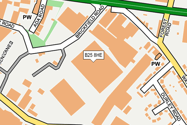 B25 8HE map - OS OpenMap – Local (Ordnance Survey) B25 8HE map - OS OpenMap – Local (Ordnance Survey)