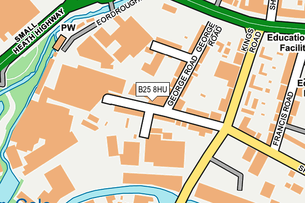 B25 8HU map - OS OpenMap – Local (Ordnance Survey) B25 8HU map - OS OpenMap – Local (Ordnance Survey)