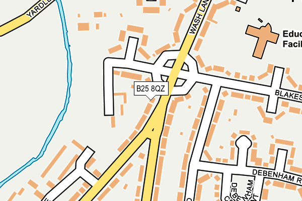 B25 8QZ map - OS OpenMap – Local (Ordnance Survey) B25 8QZ map - OS OpenMap – Local (Ordnance Survey)