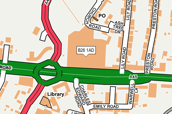 B26 1AD map - OS OpenMap – Local (Ordnance Survey) B26 1AD map - OS OpenMap – Local (Ordnance Survey)