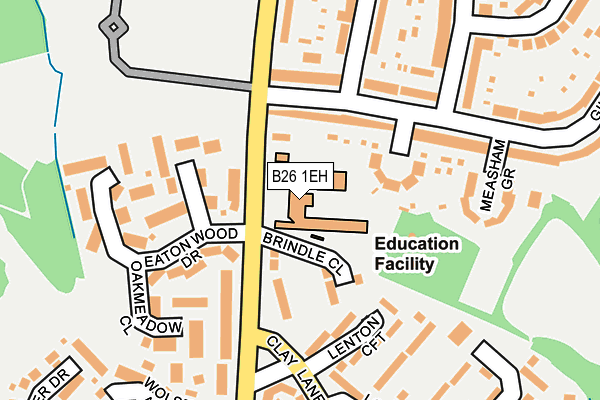 B26 1EH map - OS OpenMap – Local (Ordnance Survey) B26 1EH map - OS OpenMap – Local (Ordnance Survey)