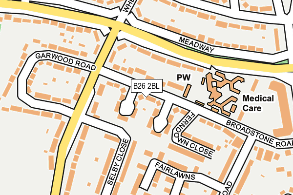 B26 2BL map - OS OpenMap – Local (Ordnance Survey) B26 2BL map - OS OpenMap – Local (Ordnance Survey)