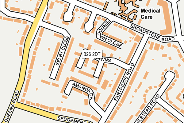 B26 2DT map - OS OpenMap – Local (Ordnance Survey) B26 2DT map - OS OpenMap – Local (Ordnance Survey)