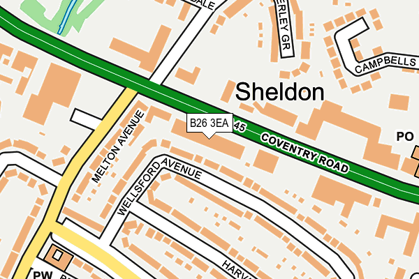 B26 3EA map - OS OpenMap – Local (Ordnance Survey) B26 3EA map - OS OpenMap – Local (Ordnance Survey)