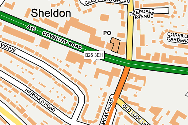 B26 3EH map - OS OpenMap – Local (Ordnance Survey) B26 3EH map - OS OpenMap – Local (Ordnance Survey)