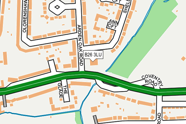 B26 3LU map - OS OpenMap – Local (Ordnance Survey) B26 3LU map - OS OpenMap – Local (Ordnance Survey)