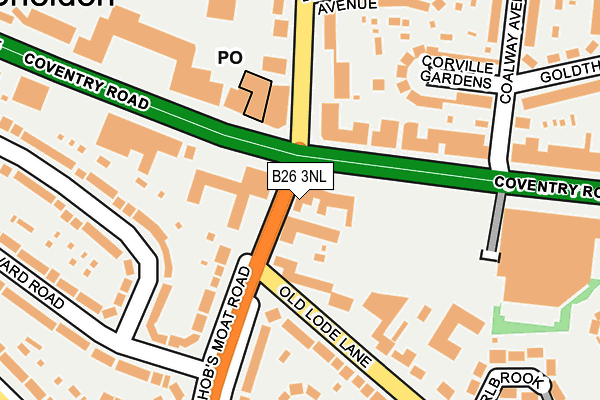 B26 3NL map - OS OpenMap – Local (Ordnance Survey) B26 3NL map - OS OpenMap – Local (Ordnance Survey)