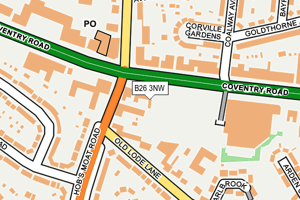 B26 3NW map - OS OpenMap – Local (Ordnance Survey) B26 3NW map - OS OpenMap – Local (Ordnance Survey)