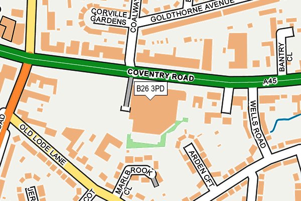 B26 3PD map - OS OpenMap – Local (Ordnance Survey) B26 3PD map - OS OpenMap – Local (Ordnance Survey)