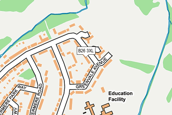 B26 3XL map - OS OpenMap – Local (Ordnance Survey) B26 3XL map - OS OpenMap – Local (Ordnance Survey)