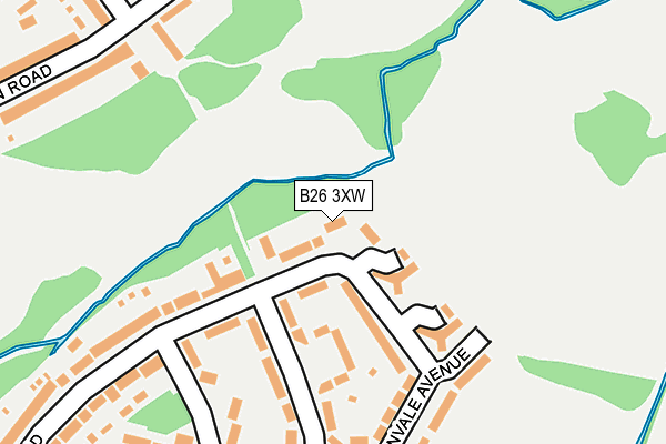 B26 3XW map - OS OpenMap – Local (Ordnance Survey) B26 3XW map - OS OpenMap – Local (Ordnance Survey)