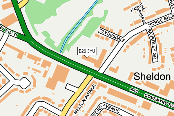 B26 3YU map - OS OpenMap – Local (Ordnance Survey) B26 3YU map - OS OpenMap – Local (Ordnance Survey)