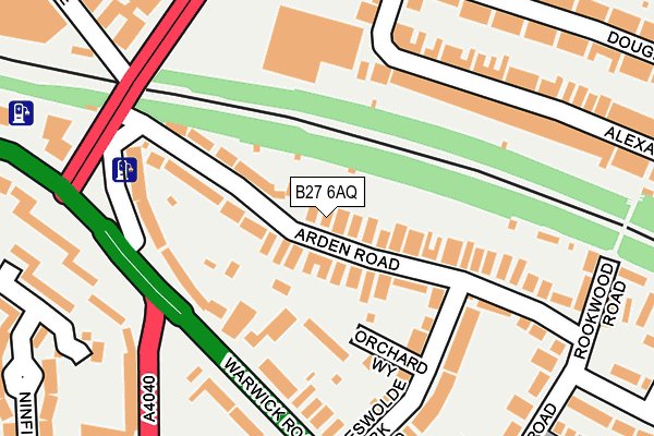 B27 6AQ map - OS OpenMap – Local (Ordnance Survey) B27 6AQ map - OS OpenMap – Local (Ordnance Survey)