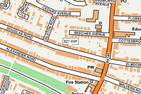 B27 6HP map - OS OpenMap – Local (Ordnance Survey) B27 6HP map - OS OpenMap – Local (Ordnance Survey)
