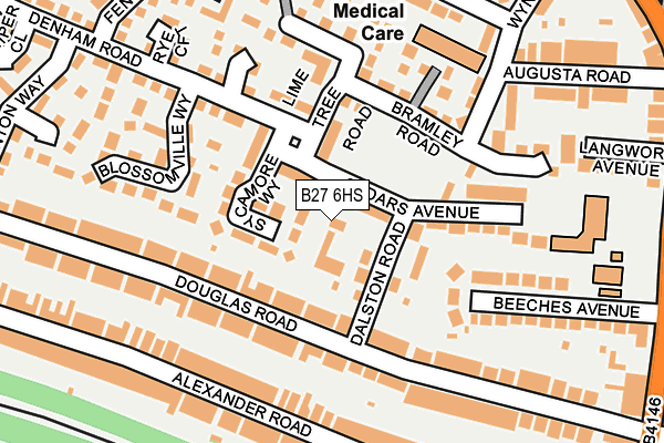 B27 6HS map - OS OpenMap – Local (Ordnance Survey) B27 6HS map - OS OpenMap – Local (Ordnance Survey)